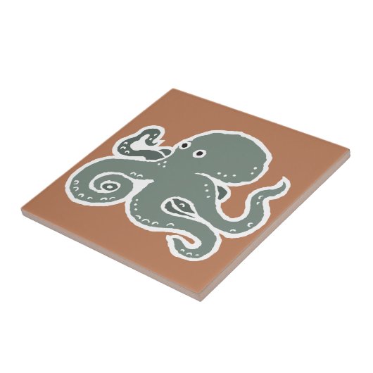 Octopus Tegeltje (Zijkant)