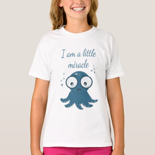 octopus tekening ik ben een wonder t-shirt (Voorkant)
