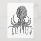 octopus Tekening in zwart-wit Briefkaart (Voorkant)