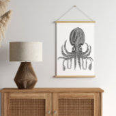  octopus Tekening in zwart-wit Poster