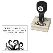 Octopus Tentacles Address Rubberstempel (Gestempeld)