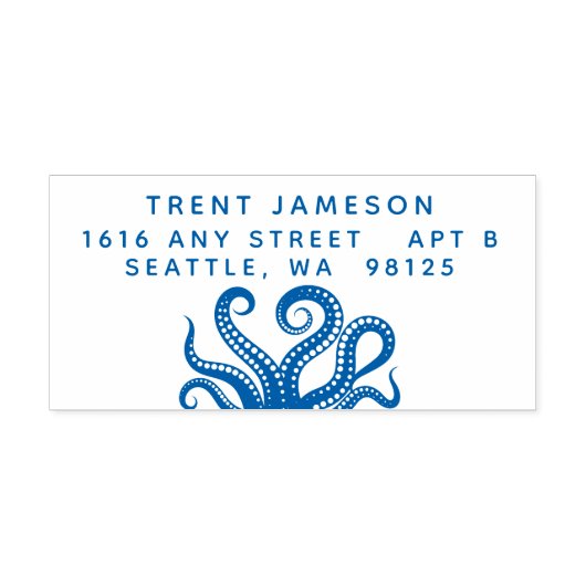 Octopus Tentacles Adres Zelfinktende Stempel (Design)