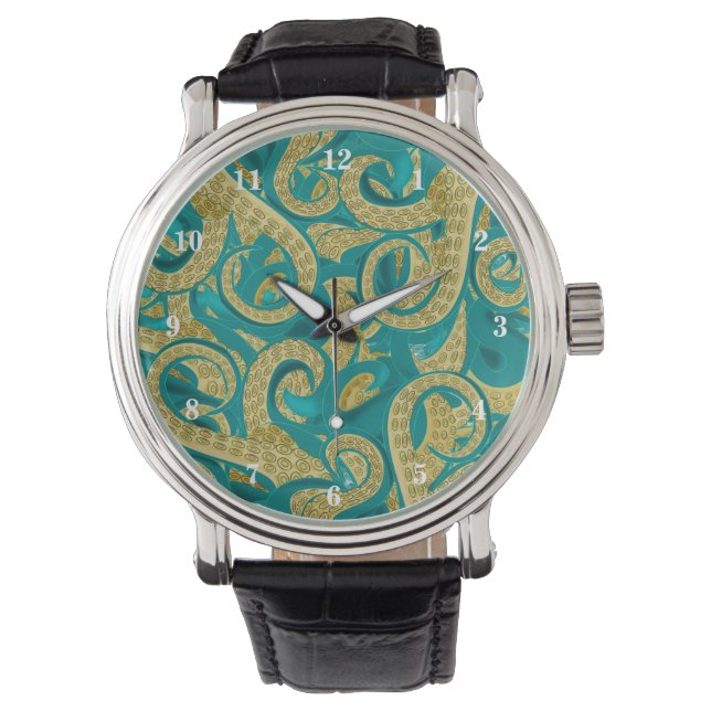 Octopus Tentacles Art Watch Horloge (Voorkant)