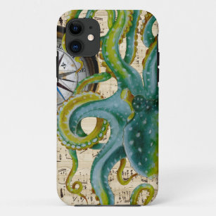 Octopus Tentacles compass Music Case-Mate iPhone Case
