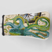 Octopus Tentacles compass Music Golfheadcover (Voorkant)