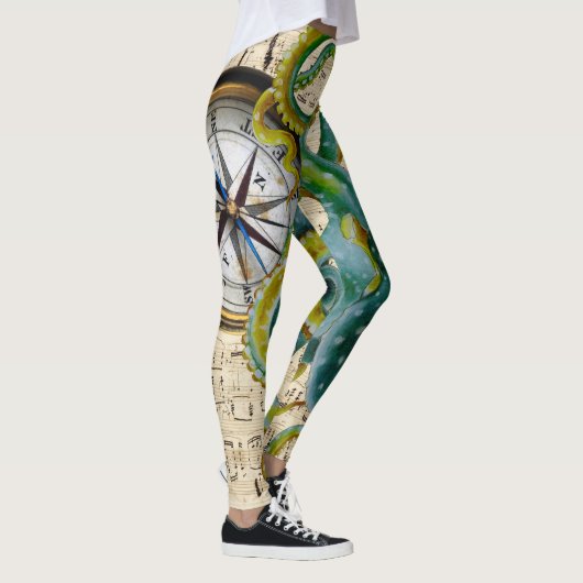 Octopus Tentacles compass Music Leggings (Rechts)