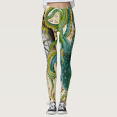 Octopus Tentacles compass Music Leggings (Voorkant)