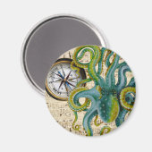 Octopus Tentacles compass Music Magneet (Voorkant / Achterkant)