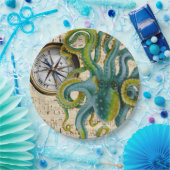 Octopus Tentacles compass Music Papieren Bordje (Feest)