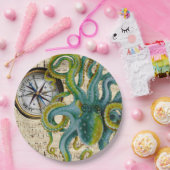 Octopus Tentacles compass Music Papieren Bordje (Feest)