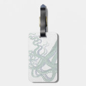 Octopus Tentacles Green en Blue Bagagelabel (Achterkant verticaal)