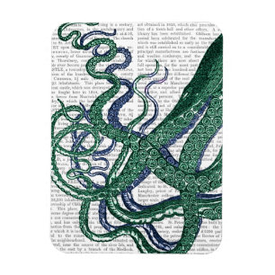 Octopus Tentacles Green en Blue Magneet