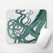 Octopus Tentacles Green en Blue Muismat (Met muis)