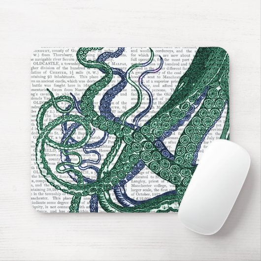 Octopus Tentacles Green en Blue Muismat (Met muis)
