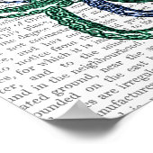 Octopus Tentacles Green en Blue Poster (Hoek)