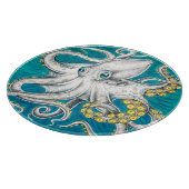Octopus Tentacles Groene blauwgroen inkt Snijplank (Hoek)