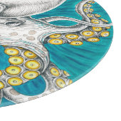 Octopus Tentacles Groene blauwgroen inkt Snijplank (Hoek)