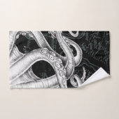 Octopus Tentacles Map Black Bad Handdoek (Handdoek)