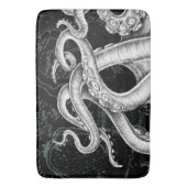 Octopus Tentacles Map Black Badmat (Voorkant Verticaal)