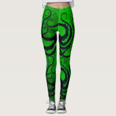 Octopus Tentacles on Green - Leggings (Voorkant)