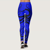 Octopus Tentacles op blauw - Leggings (Achterkant)