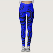 Octopus Tentacles op blauw - Leggings (Voorkant)