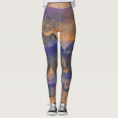 Octopus Tentacles, oranje tint, Leggings (Voorkant)