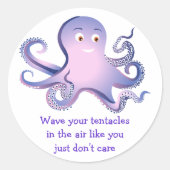 Octopus Tentacles Ronde Sticker (Voorkant)