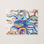 Octopus Tentacles Waterverf Colorful Art Legpuzzel (Horizontaal)