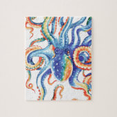 Octopus Tentacles Waterverf Colorful Art Legpuzzel (Verticaal)