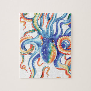 Octopus Tentacles Waterverf Colorful Art Legpuzzel