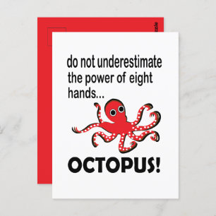 Octopus Tentakel Ocean Animal Funny Octopus Briefkaart