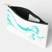 octopus tentakels aqua op witte beurs etui (Open)
