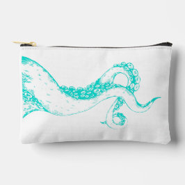 octopus tentakels aqua op witte beurs etui