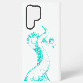 octopus tentakels aqua op witte Samsung telefoonho Galaxy Hoesje