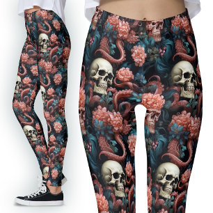 Octopus tentakels en schedels Alternative Gothic Leggings