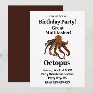 Octopus Tentakels Geweldige Multitasker Grappige V Kaart