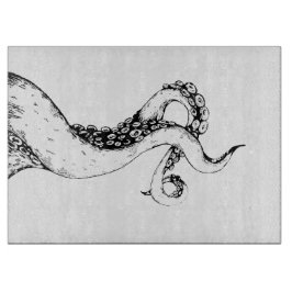 octopus tentakels glazen snijplank