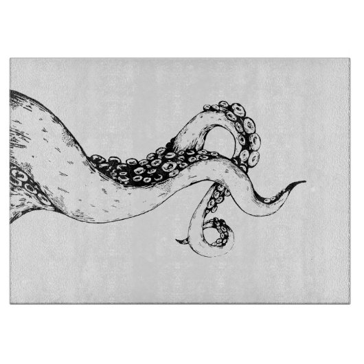 octopus tentakels glazen snijplank (Voorkant)