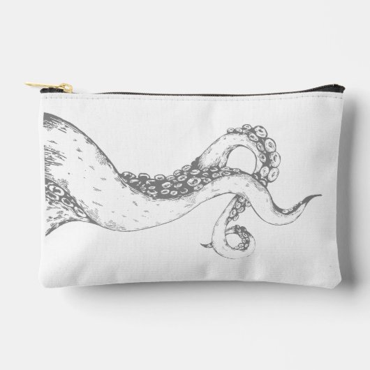 octopus tentakels grijs op witte tas (Voorkant)