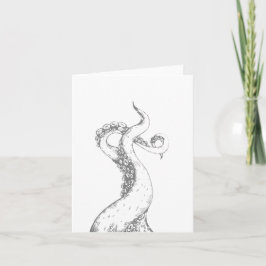 octopus tentakels grijze blanco kaart