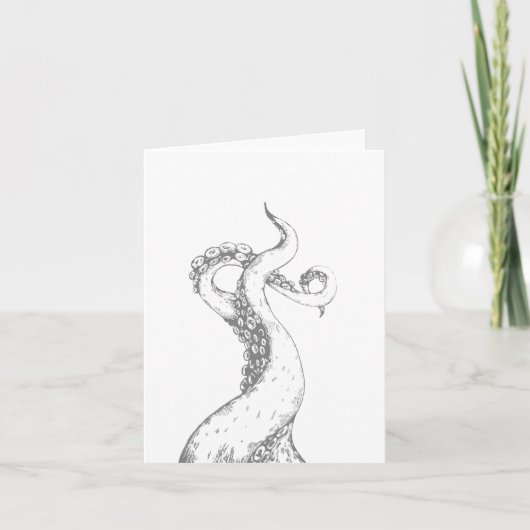 octopus tentakels grijze blanco kaart (Voorkant)