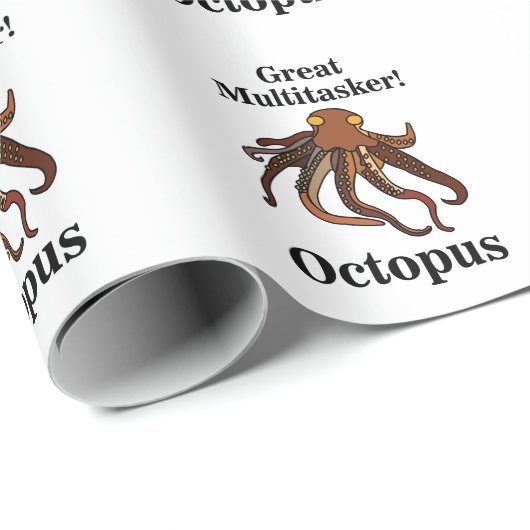 Octopus tentakels multitasker grappige verjaardag cadeaupapier (Rol Hoek)