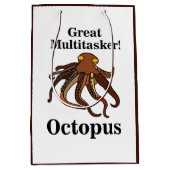 Octopus tentakels multitasker grappige verjaardag medium cadeauzakje (Voorkant)