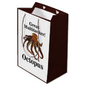 Octopus tentakels multitasker grappige verjaardag medium cadeauzakje (Achterkant Gekanteld)