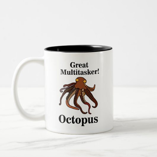 Octopus Tentakels Multitasker Zee Creatures Funny Tweekleurige Koffiemok (Links)