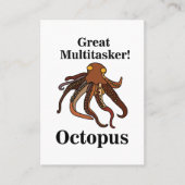Octopus Tentakels Multitasker Zee Creatures Funny Visitekaartje (Voorkant)