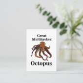 Octopus Tentakels Multitasker Zeewezens Grappig Visitekaartje (Staand voorkant)