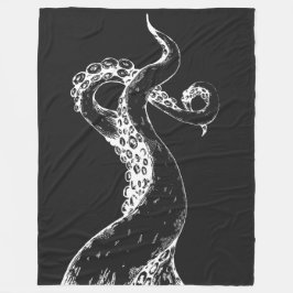 octopus tentakels negatief op zwarte deken