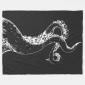 octopus tentakels negatief op zwarte deken (Voorkant (Horizontaal))